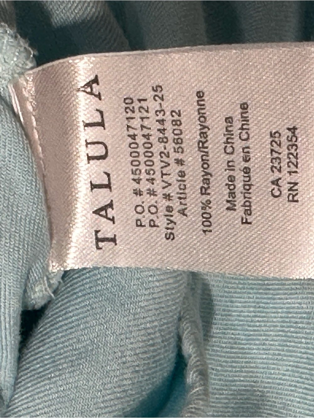 TALULA ARITZIA Light Baby Blue Tube Top Strapless Romper Shorts Soft Size XS - Picture 9 of 9